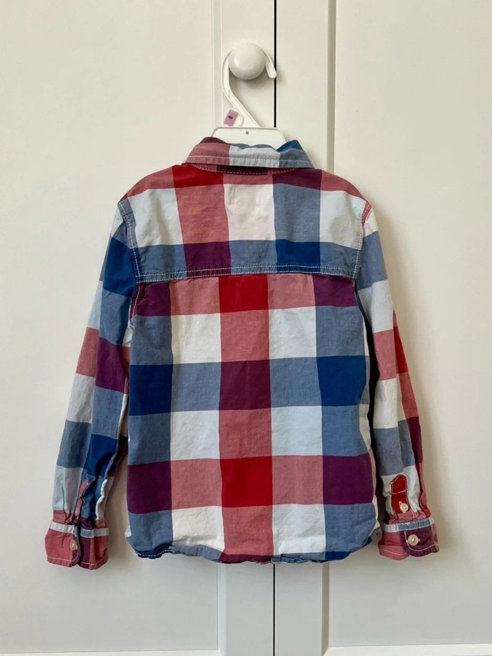 OshKosh B'gosh Boys Plaid Button-Down Shirt - Red, Blue & White